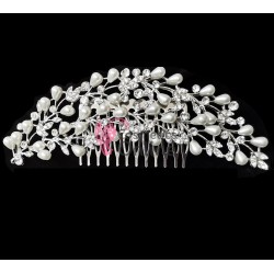 Accesoriu modern pentru decor par CA013 cu Cristale si Perle